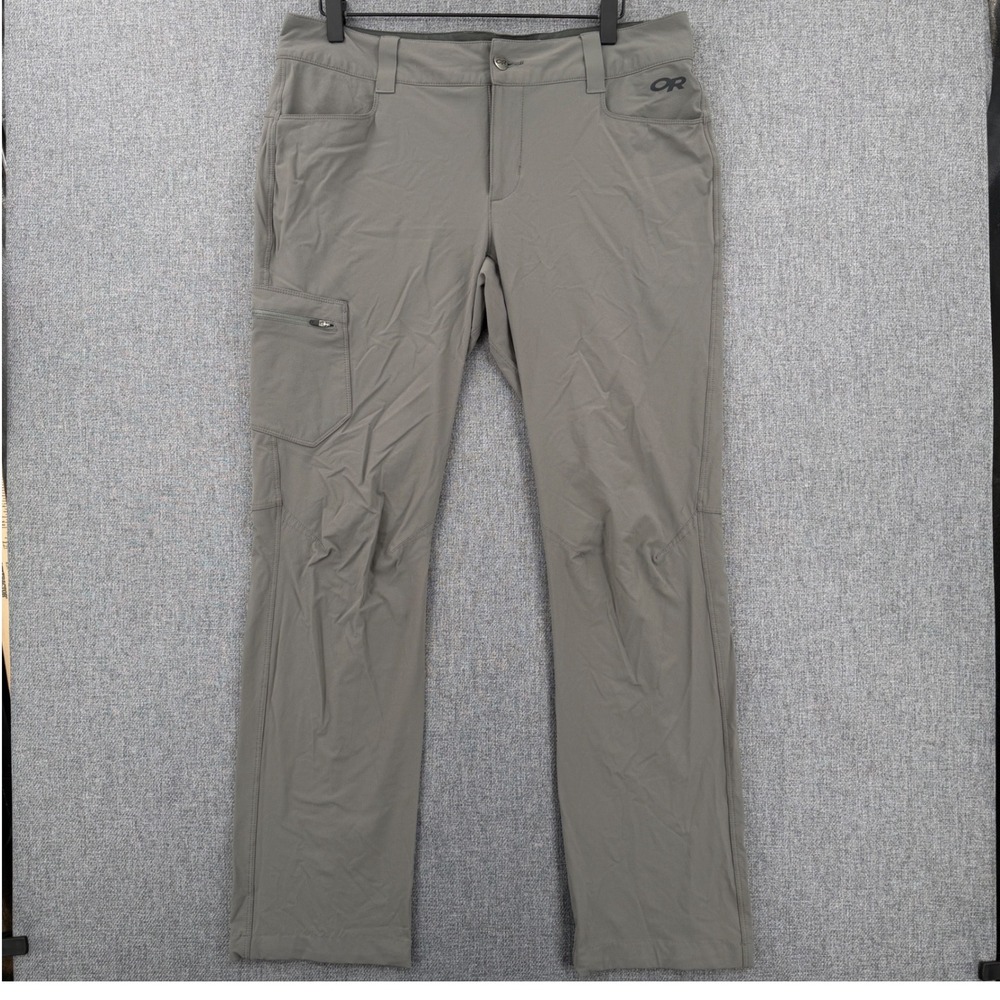 Outdoor Research Ferrosi Pants Sz 10 Regular Grey Hiking Cargo Utility UPF 50+